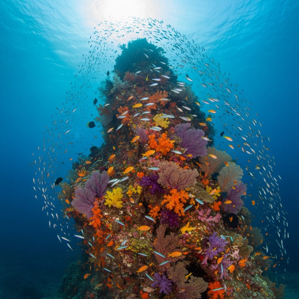 Batu Bolong pinnacle dive site Komodo