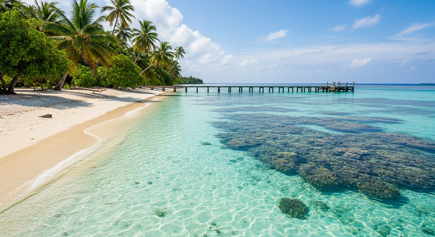 Kanawa Island pristine beach and coral