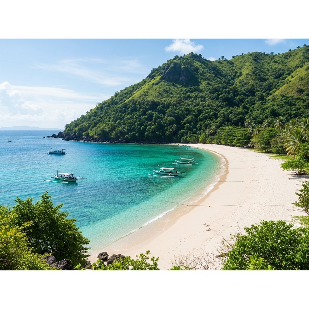 Seraya Island secluded beach