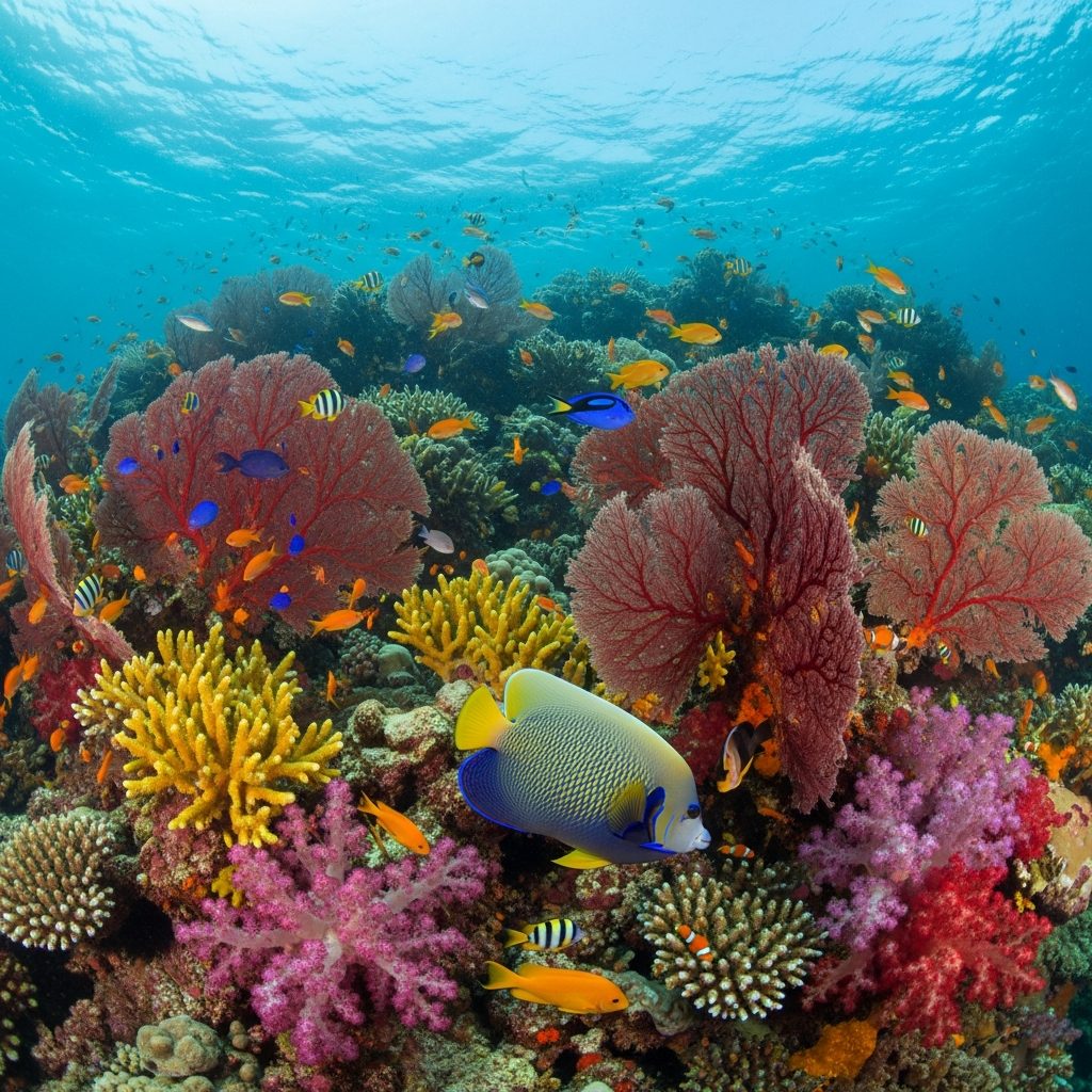 Tatawa Island vibrant coral diving